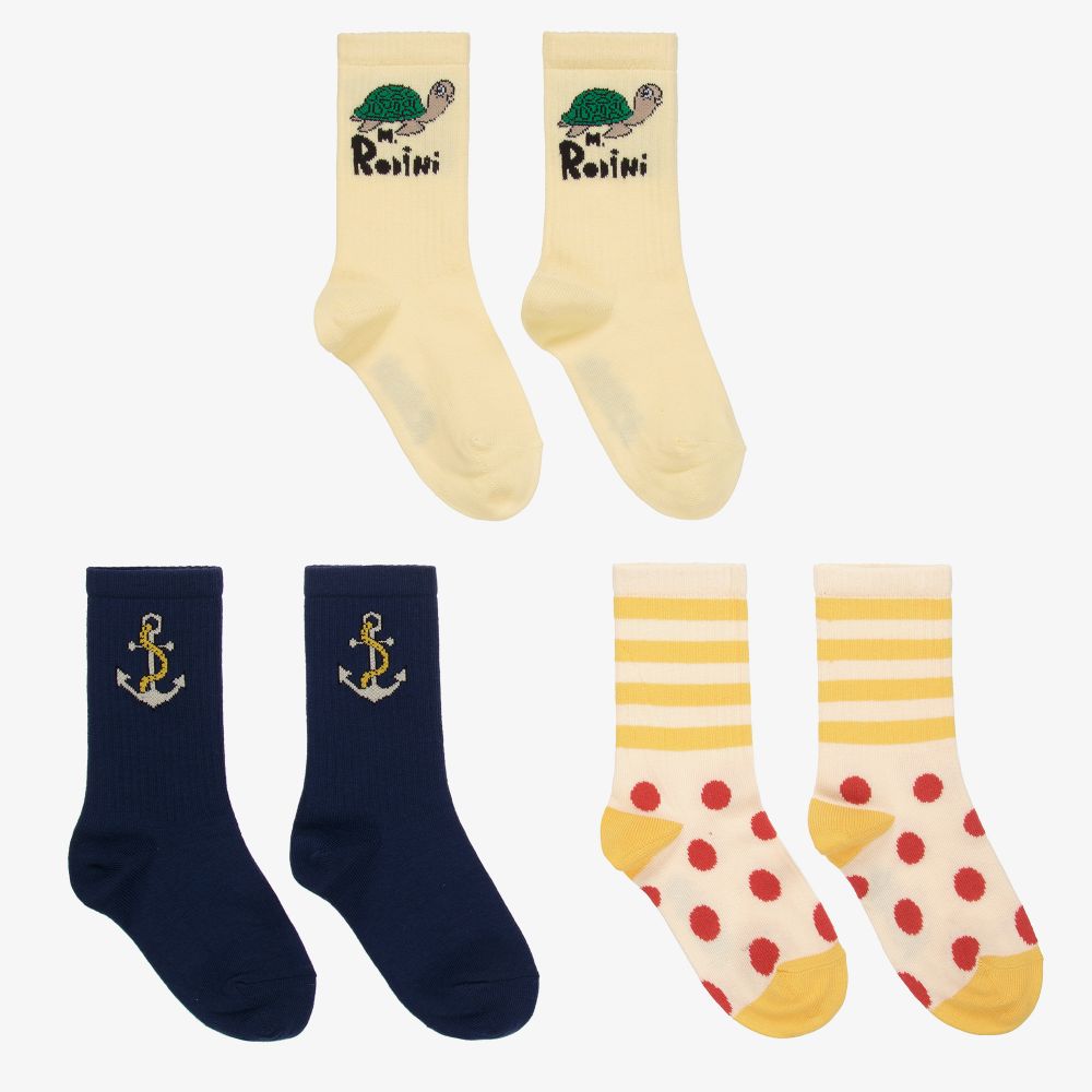 Mini Rodini - Chaussettes en coton biologique (3 paires) | Childrensalon