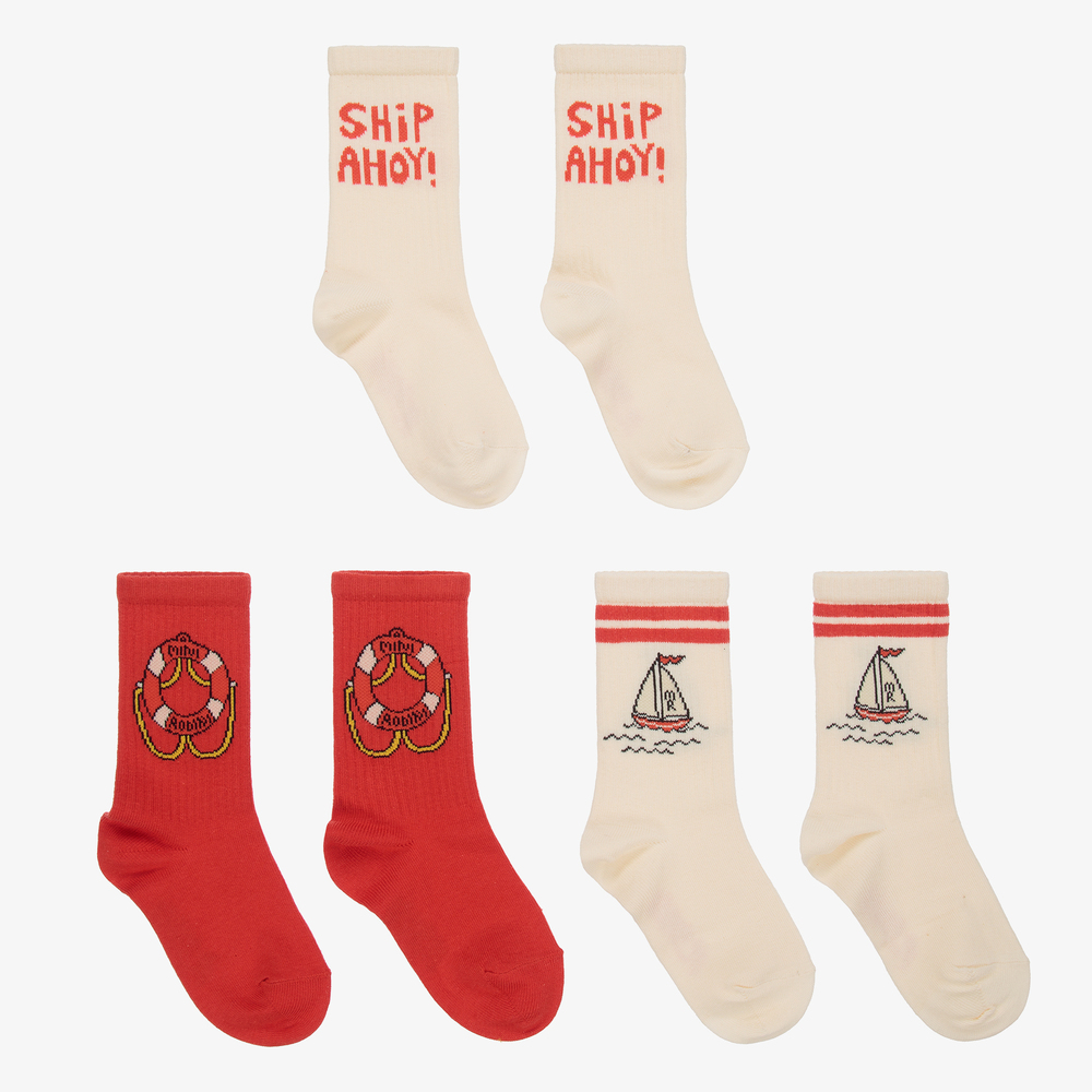 Mini Rodini - Chaussettes en coton biologique (3 paires) | Childrensalon