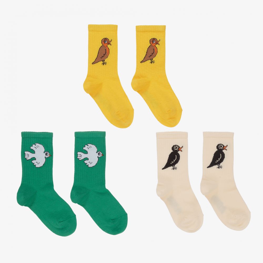 Mini Rodini - Chaussettes en coton biologique (3 paires) | Childrensalon