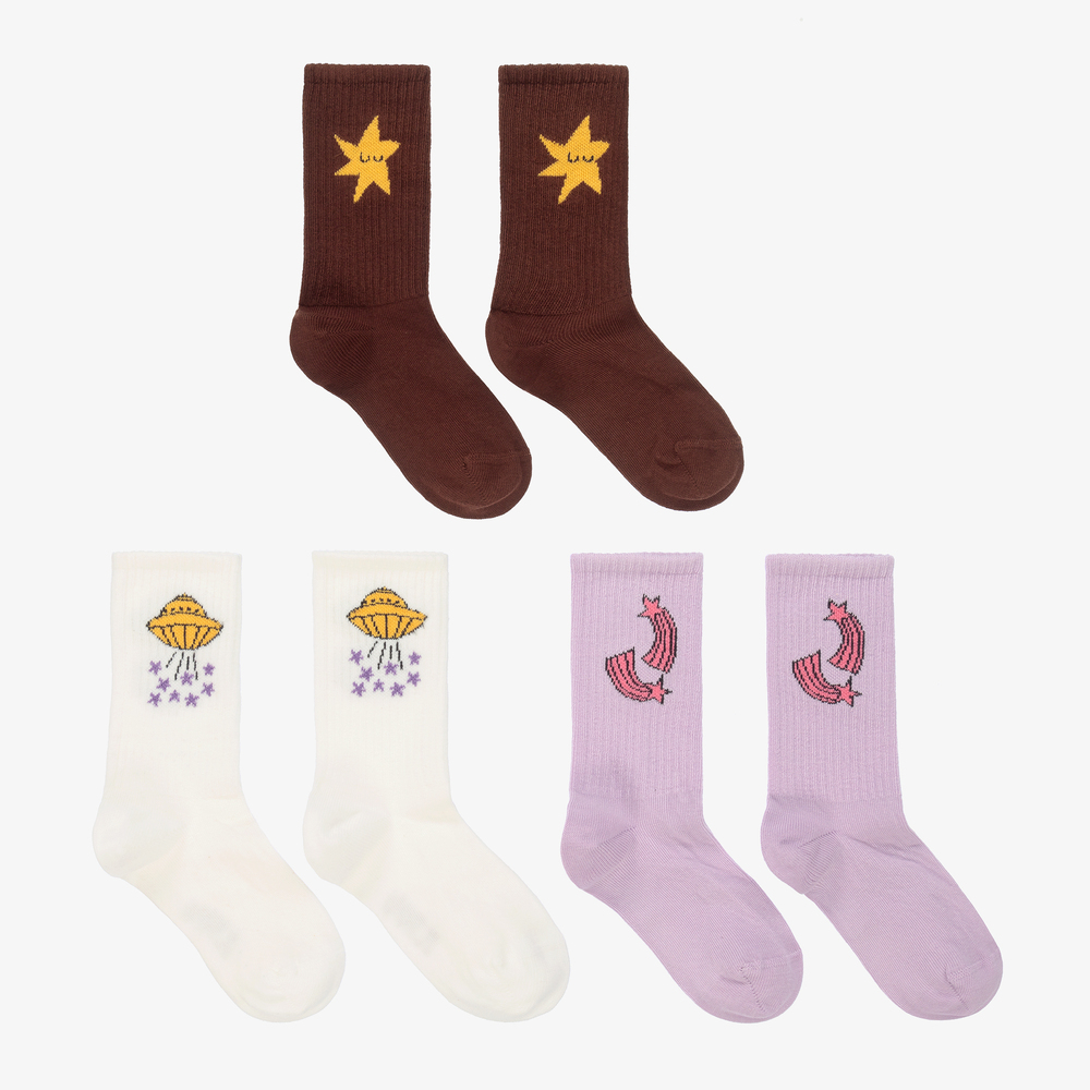 Mini Rodini - Organic Cotton Socks (3 Pack) | Childrensalon