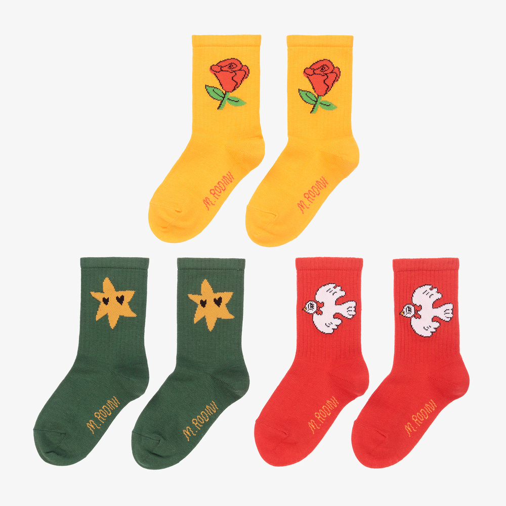 Mini Rodini-Organic Cotton Socks (3 Pack) | Childrensalon Outlet