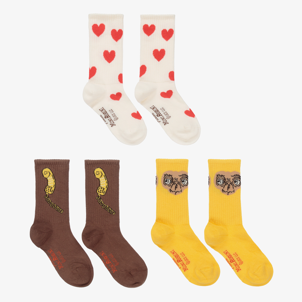 Mini Rodini - Organic Cotton Socks (3 Pack) | Childrensalon