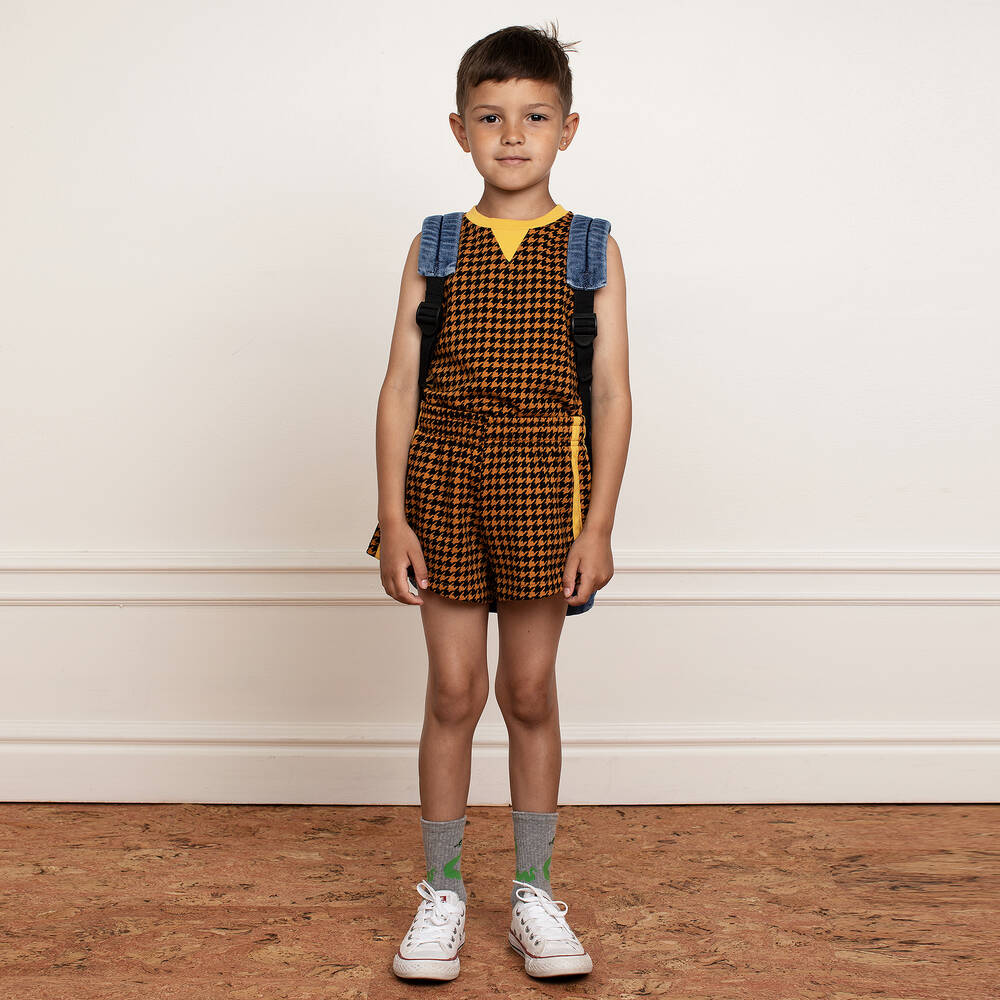 ميني روديني-جوارب قطن عضوي لون أصفر وأبيض ورمادي (عدد 3) | Childrensalon Outlet