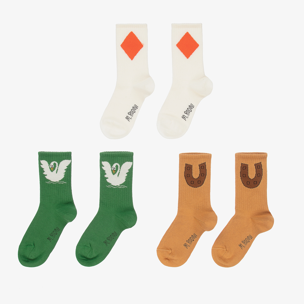 Mini Rodini - Organic Cotton Socks (3 Pack) | Childrensalon