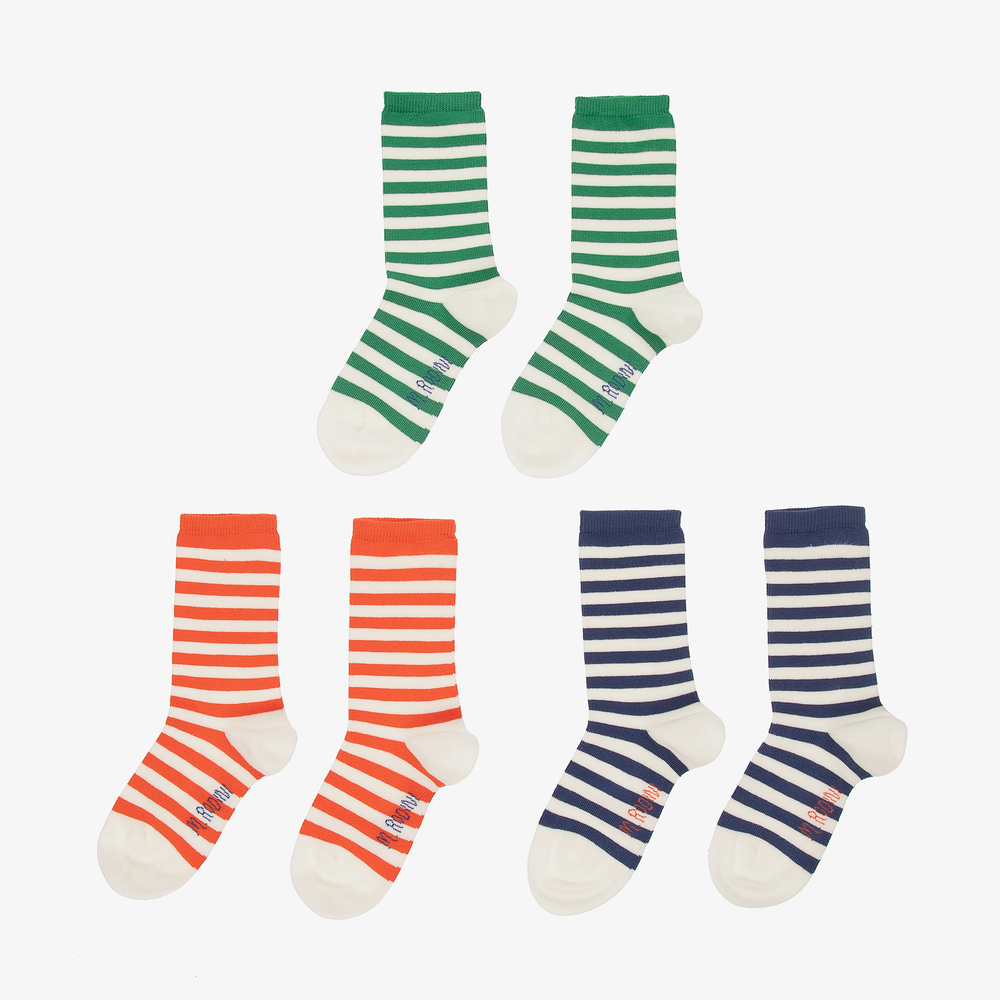 Mini Rodini-جوارب مزيج قطن عضوي لون عاجي (عدد 3) | Childrensalon Outlet