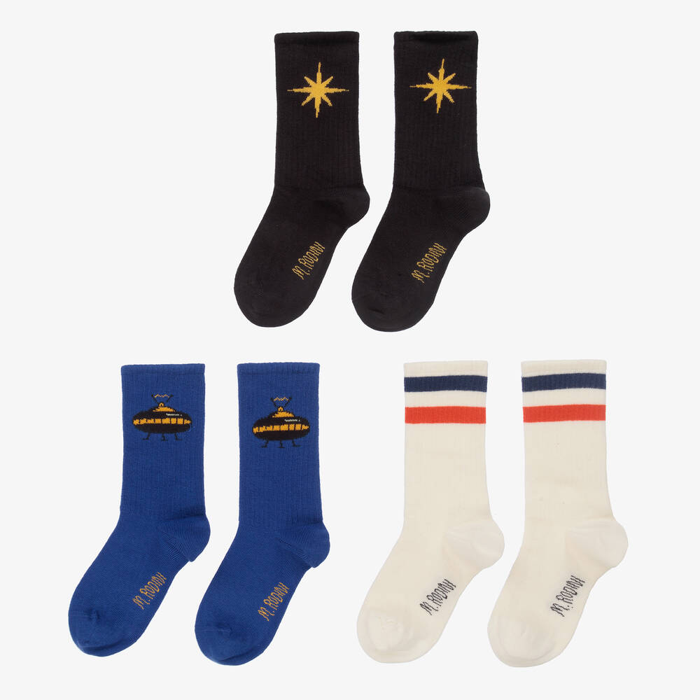 Mini Rodini-Organic Cotton Socks (3 Pack) | Childrensalon Outlet