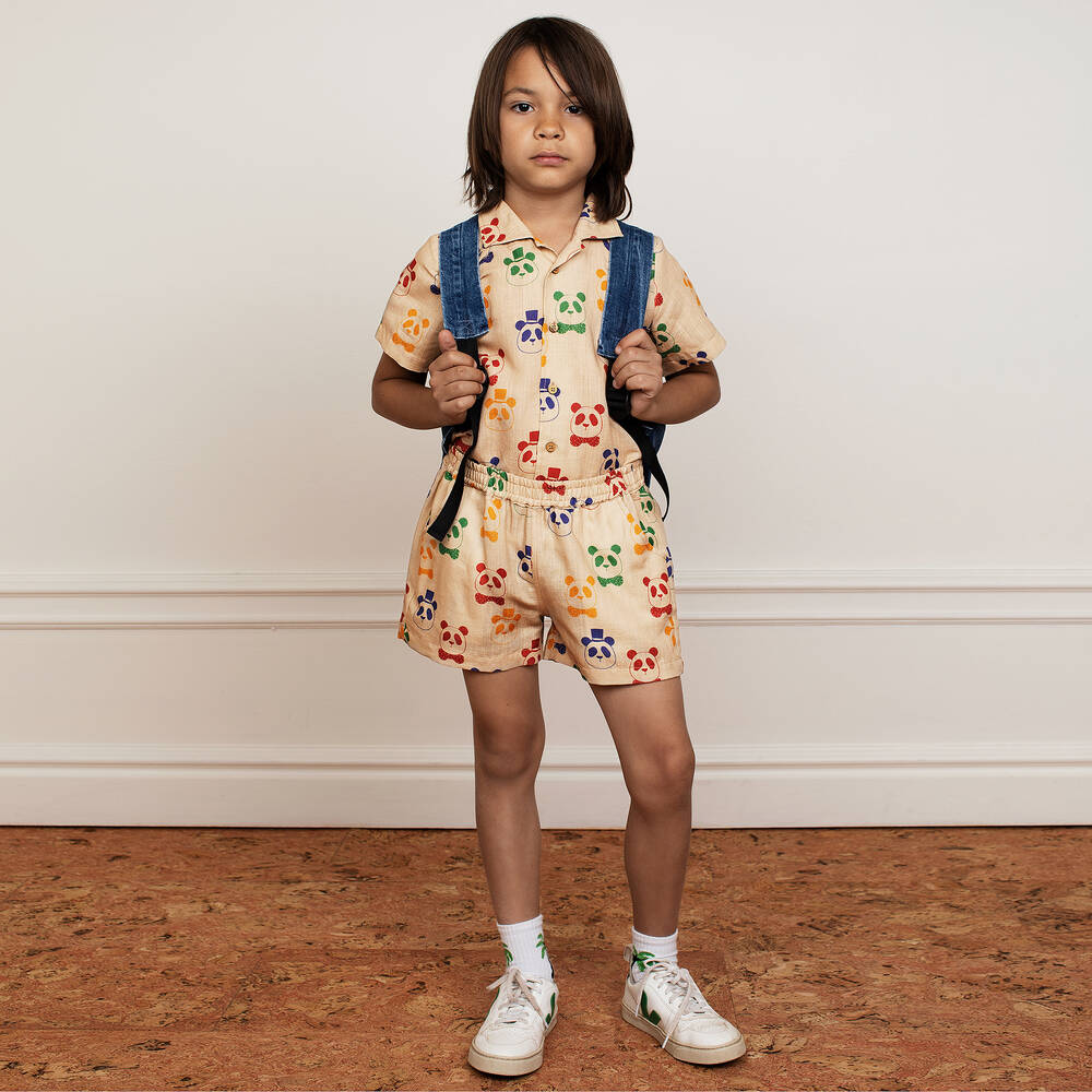 Mini Rodini-Organic Linen & Cotton Shorts | Childrensalon Outlet