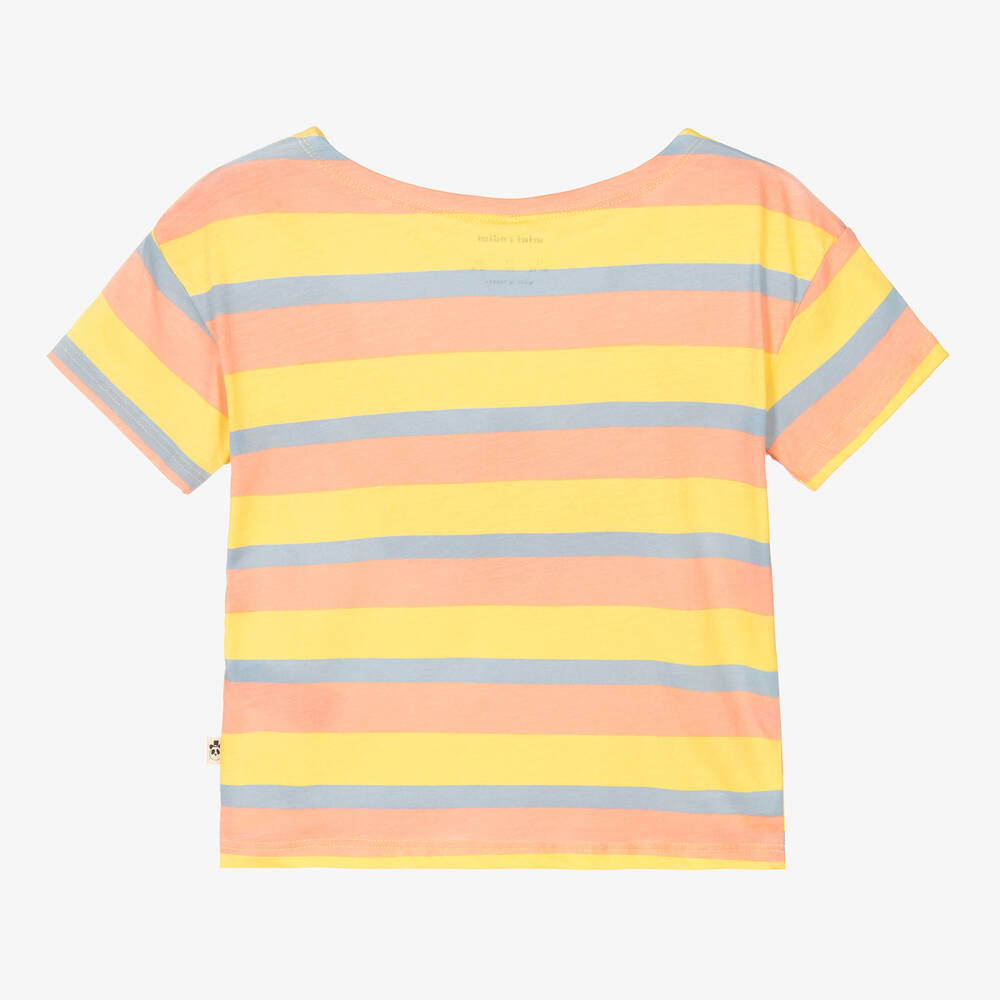 Mini Rodini-Футболка в розово-желтую полоску | Childrensalon Outlet