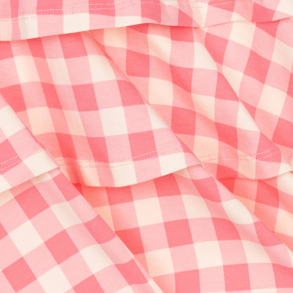 Mini Rodini-Розовое хлопковое платье в клетку | Childrensalon Outlet
