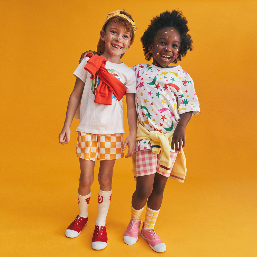 Mini Rodini Pink Gingham Cycling Shorts Childrensalon Outlet