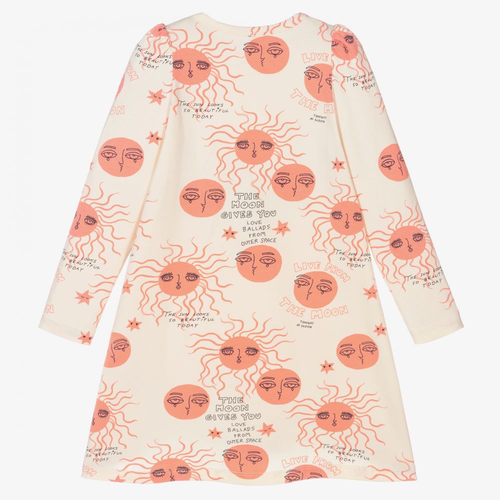 Mini Rodini-Pink & Ivory Cotton Dress | Childrensalon Outlet