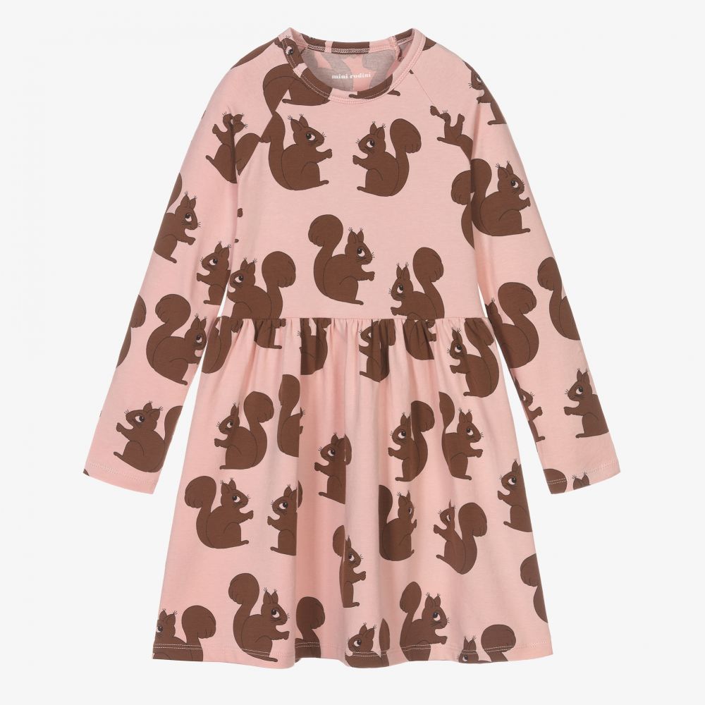 Mini Rodini - Pink Organic Cotton Dress | Childrensalon