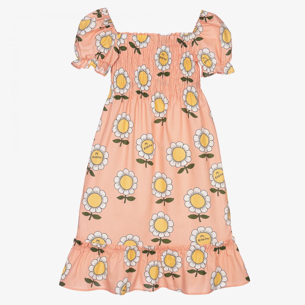 Mini Rodini - Pink Organic Cotton Dress | Childrensalon