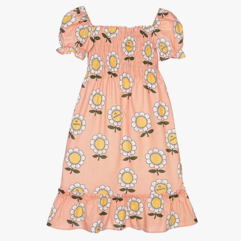 Mini Rodini-Розовое платье из органического хлопка | Childrensalon Outlet