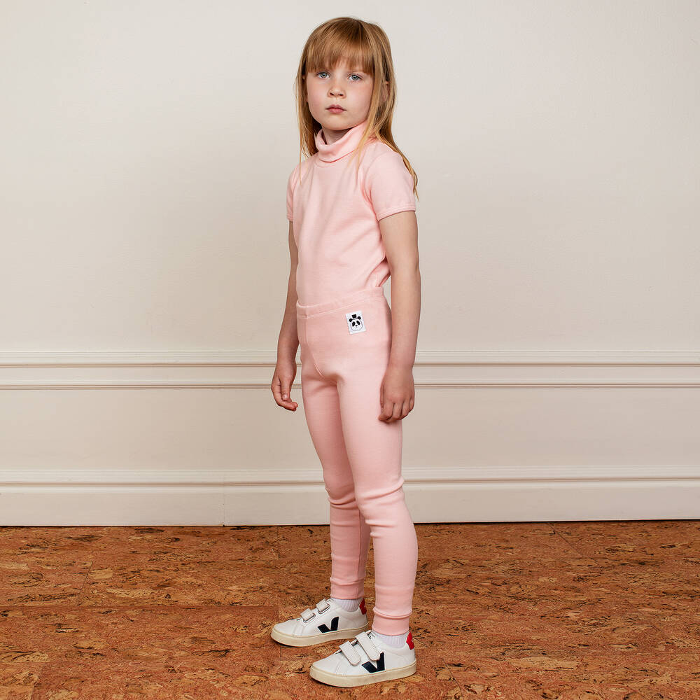 Mini Rodini-تيشيرت قطن عضوي جيرسي لون زهري للبنات | Childrensalon Outlet