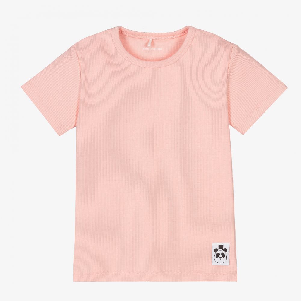 Mini Rodini - Pink Organic Cotton T-Shirt | Childrensalon