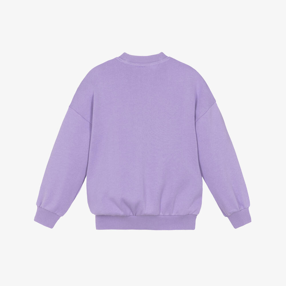 Mini Rodini-Purple Cat Print Sweatshirt | Childrensalon Outlet