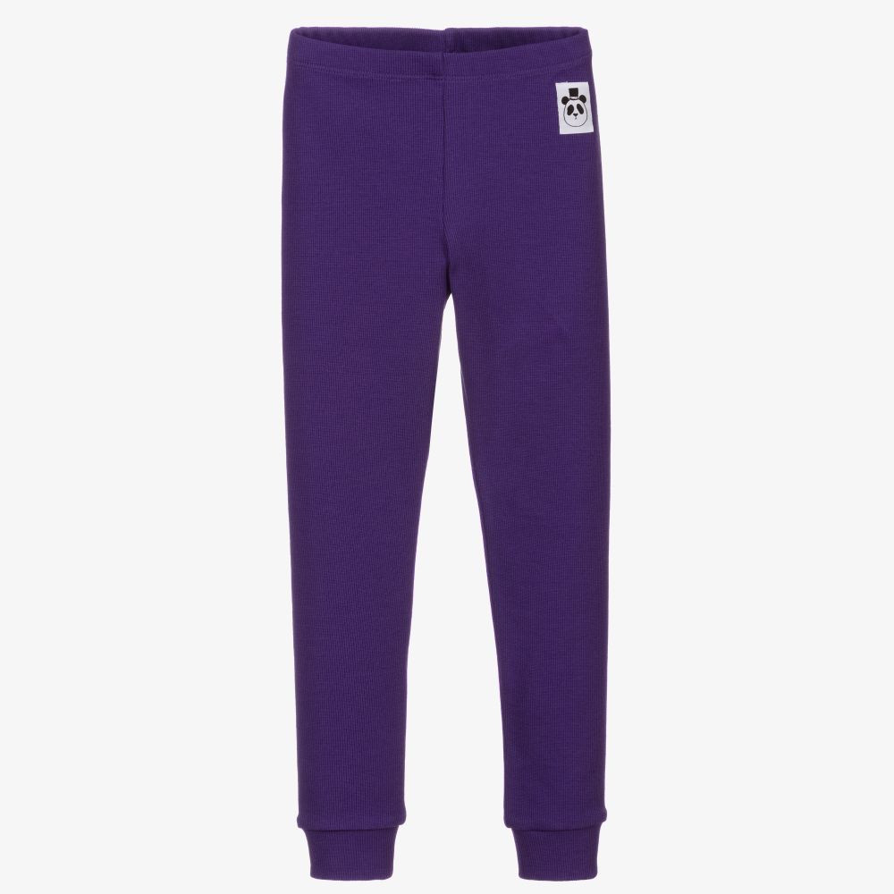 Mini Rodini-Purple Organic Cotton Leggings | Childrensalon Outlet
