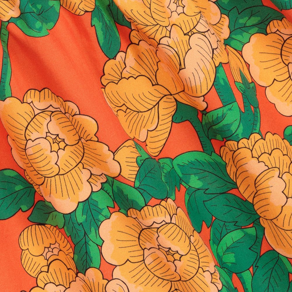 Mini Rodini-Red Cotton Peonies Dress | Childrensalon Outlet