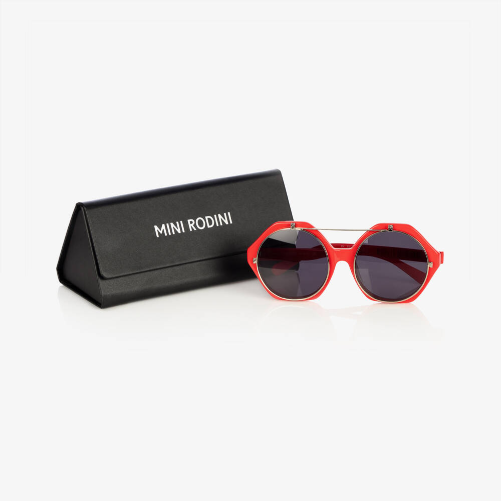 Mini Rodini-Red Flip-Up Tinted Sunglasses | Childrensalon Outlet