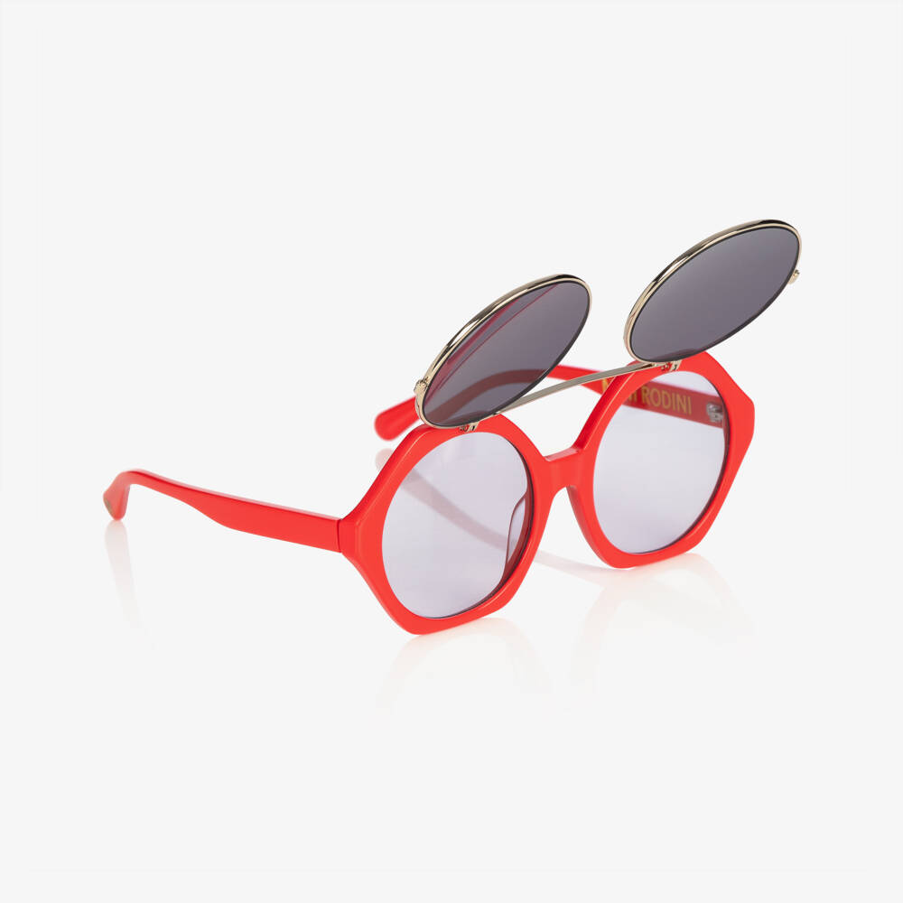 Mini Rodini-Red Flip-Up Tinted Sunglasses | Childrensalon Outlet