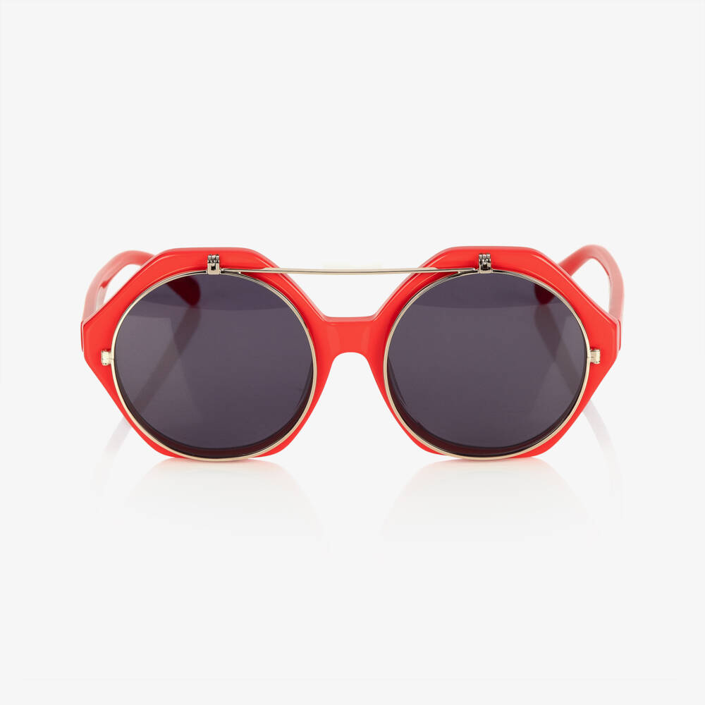 Mini Rodini-Red Flip-Up Tinted Sunglasses | Childrensalon Outlet