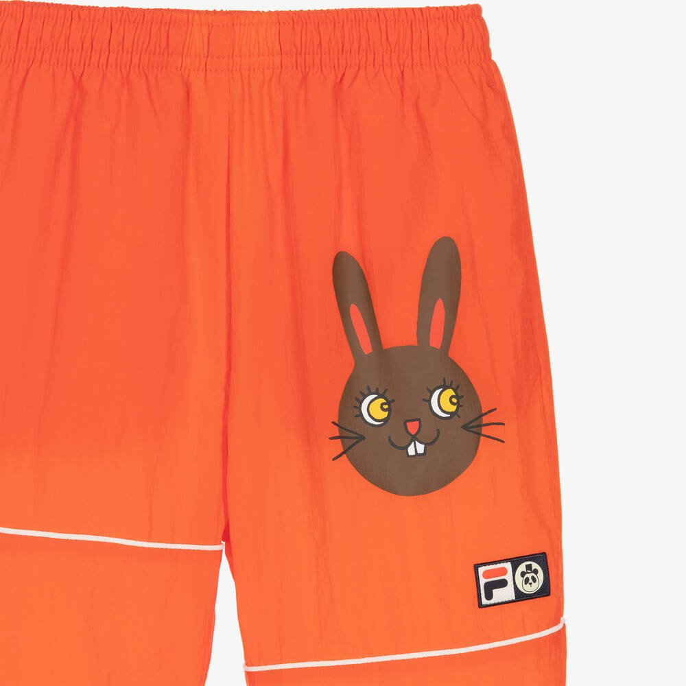 Mini Rodini-Red Rabbit Print FILA Joggers | Childrensalon Outlet