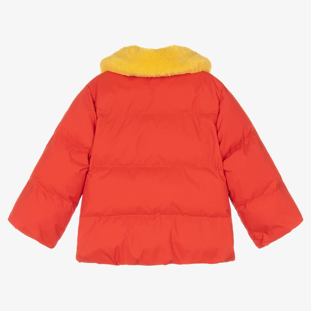 Mini Rodini-Red & Yellow Lemons Puffer Coat | Childrensalon Outlet