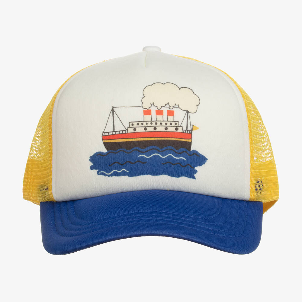 ميني روديني-كاب شبك لون أصفر وأزرق | Childrensalon Outlet