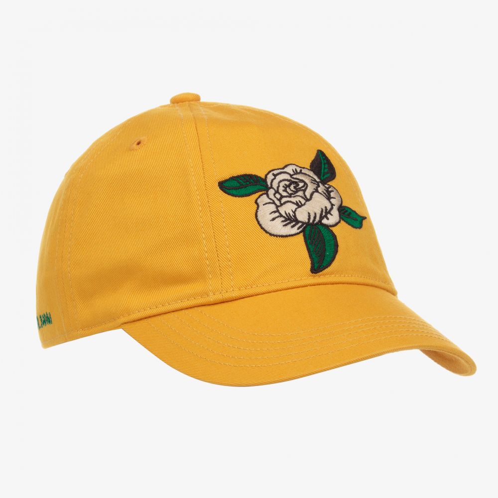 Mini Rodini - Casquette baseball jaune en coton | Childrensalon