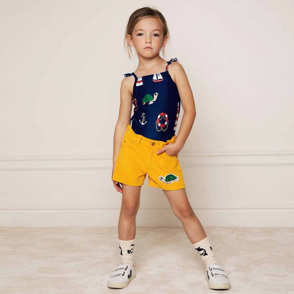 Yellow corduroy shorts 2025