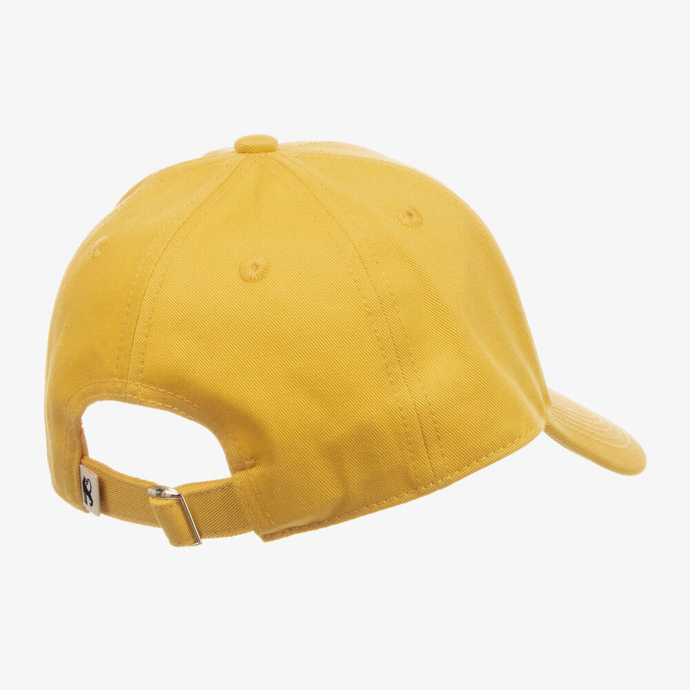 Mini Rodini-كاب قطن عضوي كانفاس لون أصفر و أسود | Childrensalon Outlet