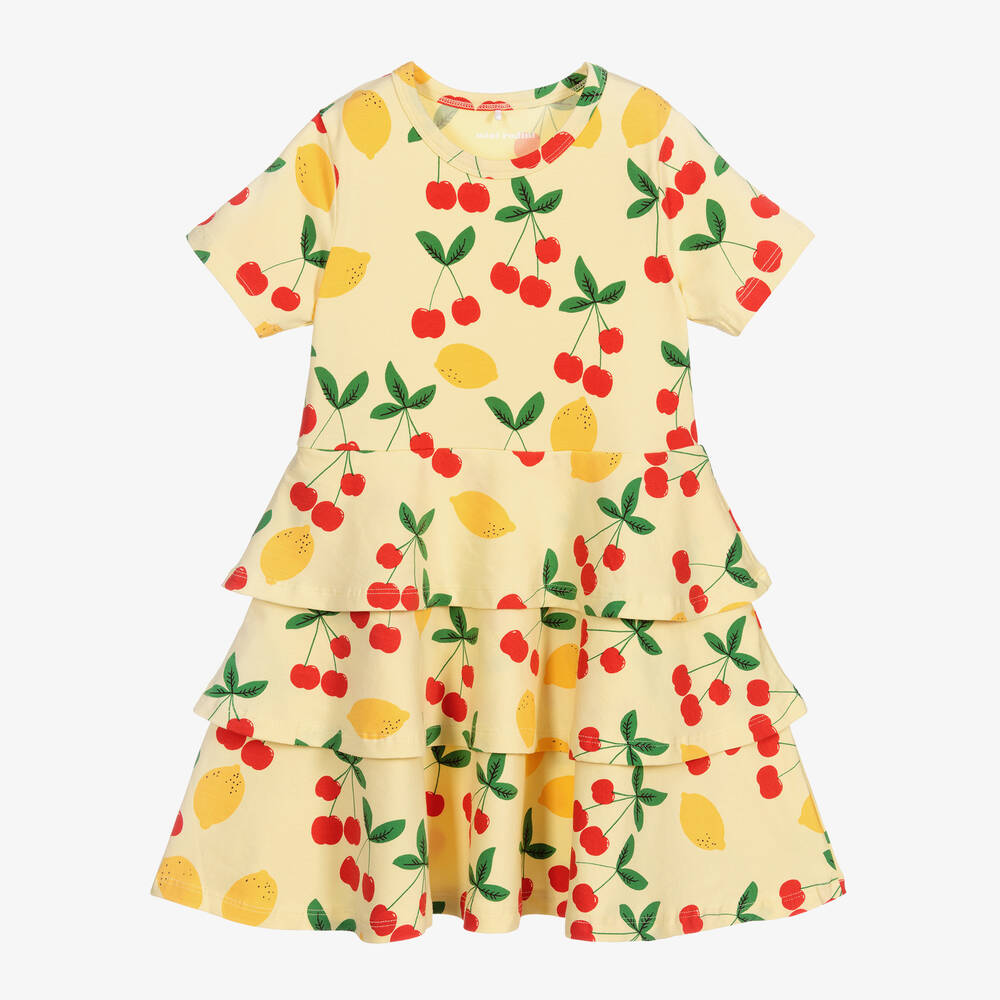 Mini Rodini-Yellow Organic Cotton Dress | Childrensalon Outlet