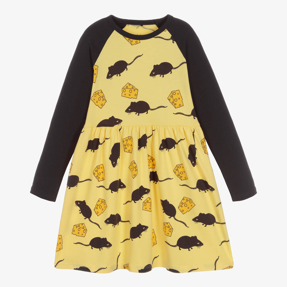 Mini Rodini - Yellow Organic Cotton Dress | Childrensalon