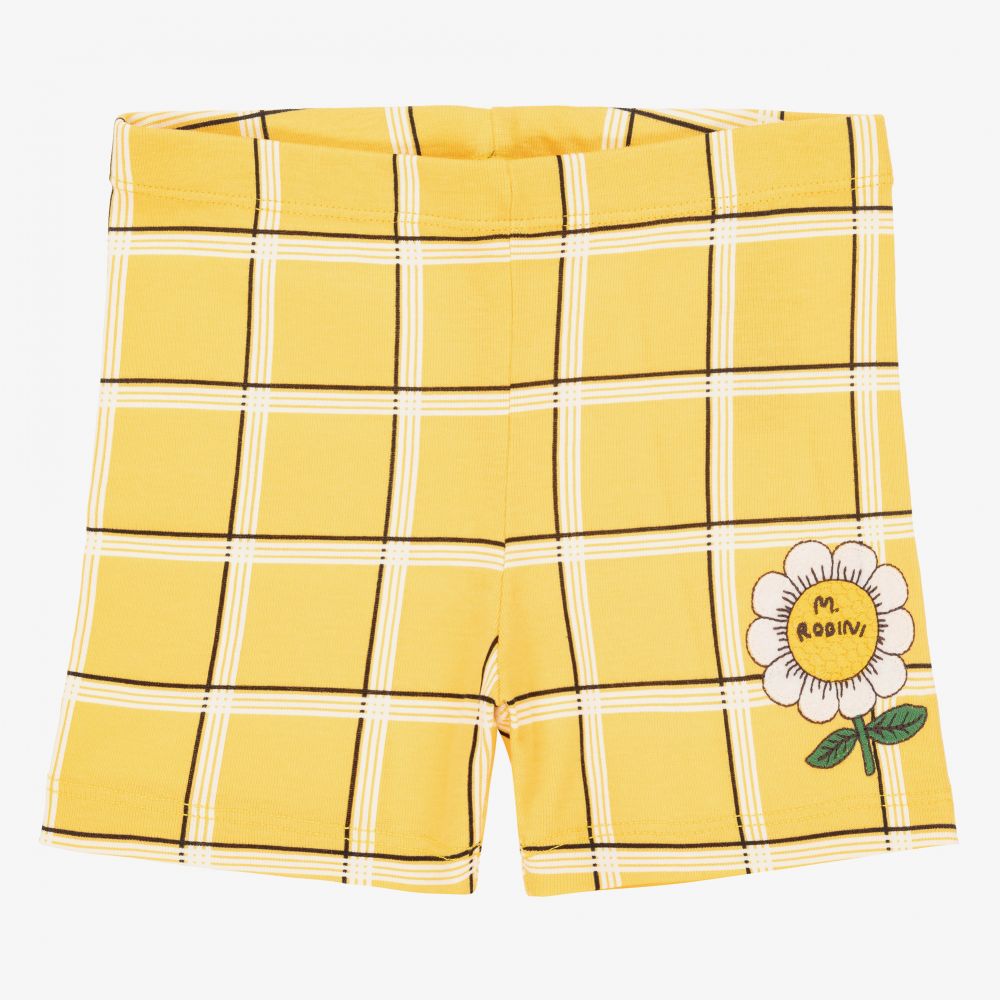 Mini Rodini - Yellow Organic Cotton Shorts | Childrensalon