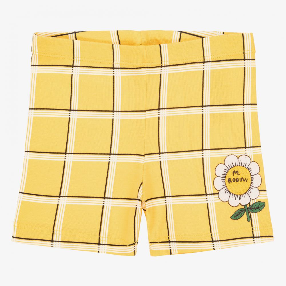 Mini Rodini - Gelbe Shorts aus Biobaumwolle | Childrensalon