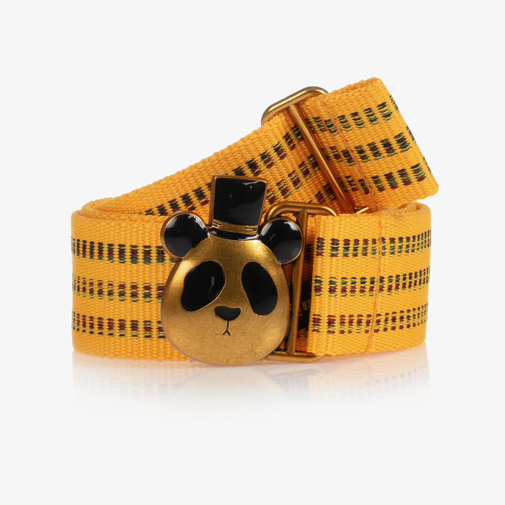 Mini Rodini - Gelber Gürtel mit Panda-Schnalle | Childrensalon