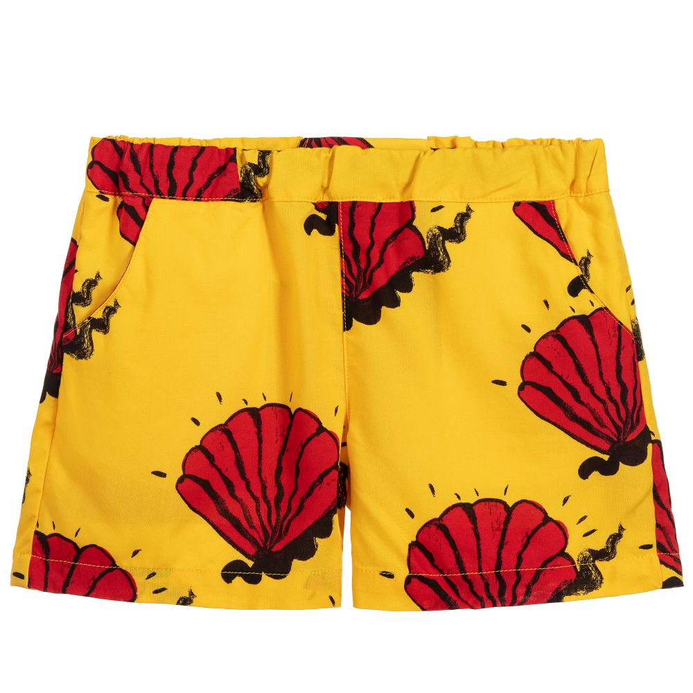 Mini Rodini - Yellow & Red Shell Shorts | Childrensalon