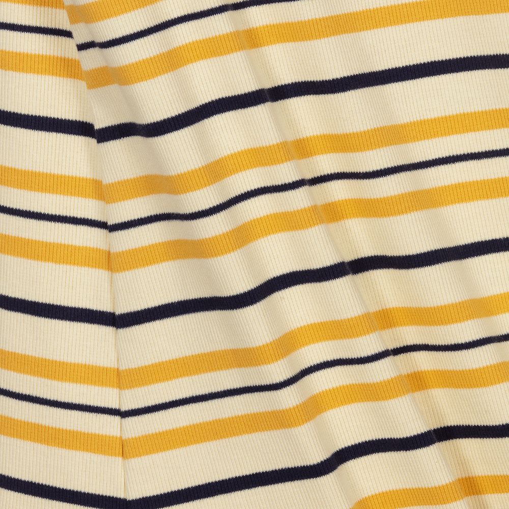 Mini Rodini-Желтое хлопковое платье в полоску | Childrensalon Outlet