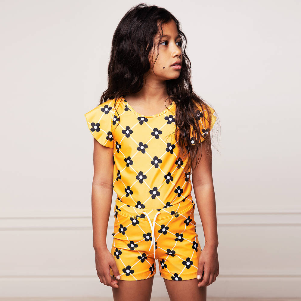 Mini Rodini-Yellow Swim Shorts (UPF 50+) | Childrensalon Outlet