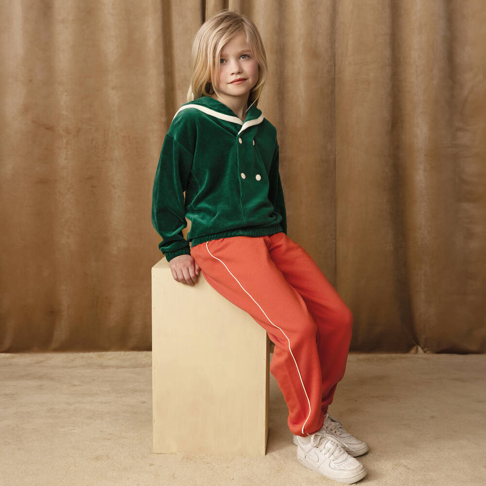 Mini Rodini-Young Girls Velour Nautical Pullover | Childrensalon Outlet