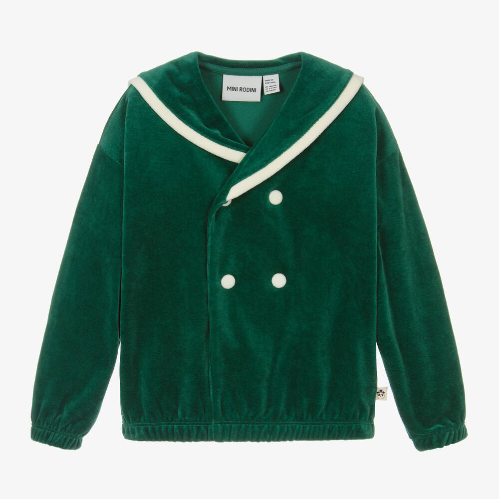 Mini Rodini-Young Girls Velour Nautical Pullover | Childrensalon Outlet