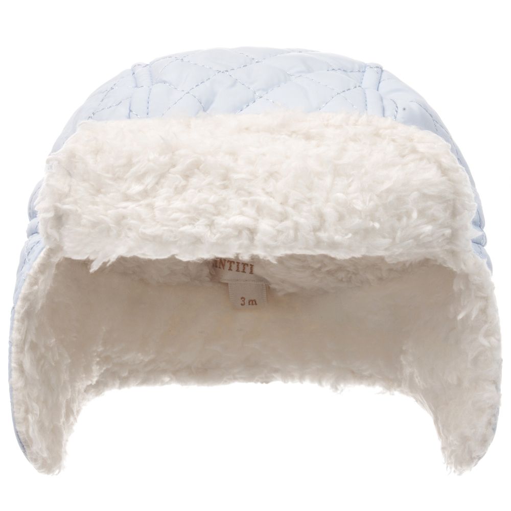 Mintini Baby-Baby Boys Blue Hat  | Childrensalon Outlet
