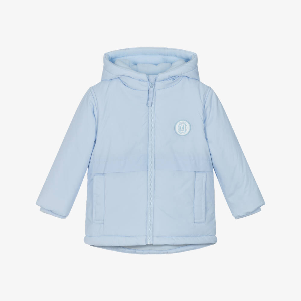 Mintini Baby-Baby Boys Blue Padded Coat | Childrensalon Outlet