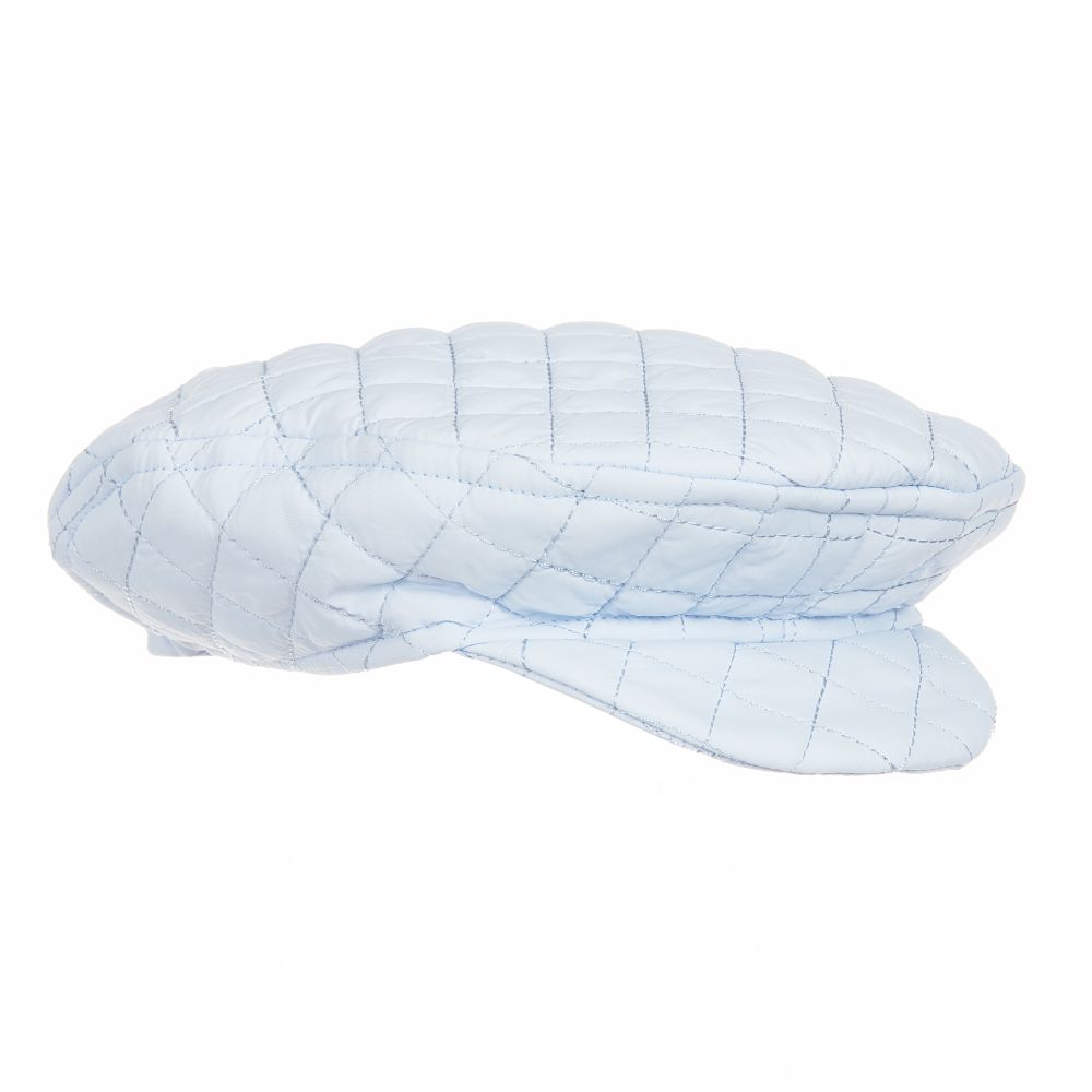 Mintini Baby-Baby Boys Blue Quilted Hat | Childrensalon Outlet