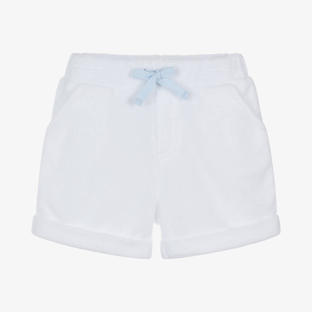 Mintini Baby-Baby Boys Blue Towelling Shorts Set | Childrensalon Outlet