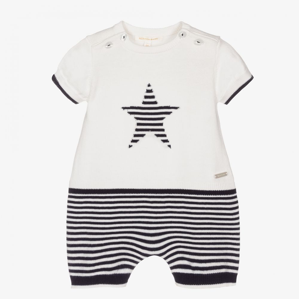 Mintini Baby - Baby Boys Cotton Knit Shortie | Childrensalon