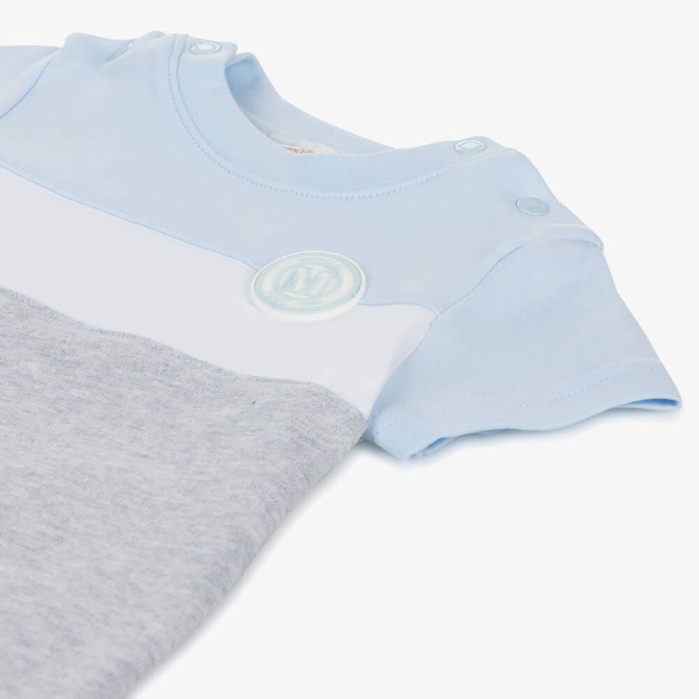 Mintini Baby-Baby Boys Grey Cotton Shortie | Childrensalon Outlet