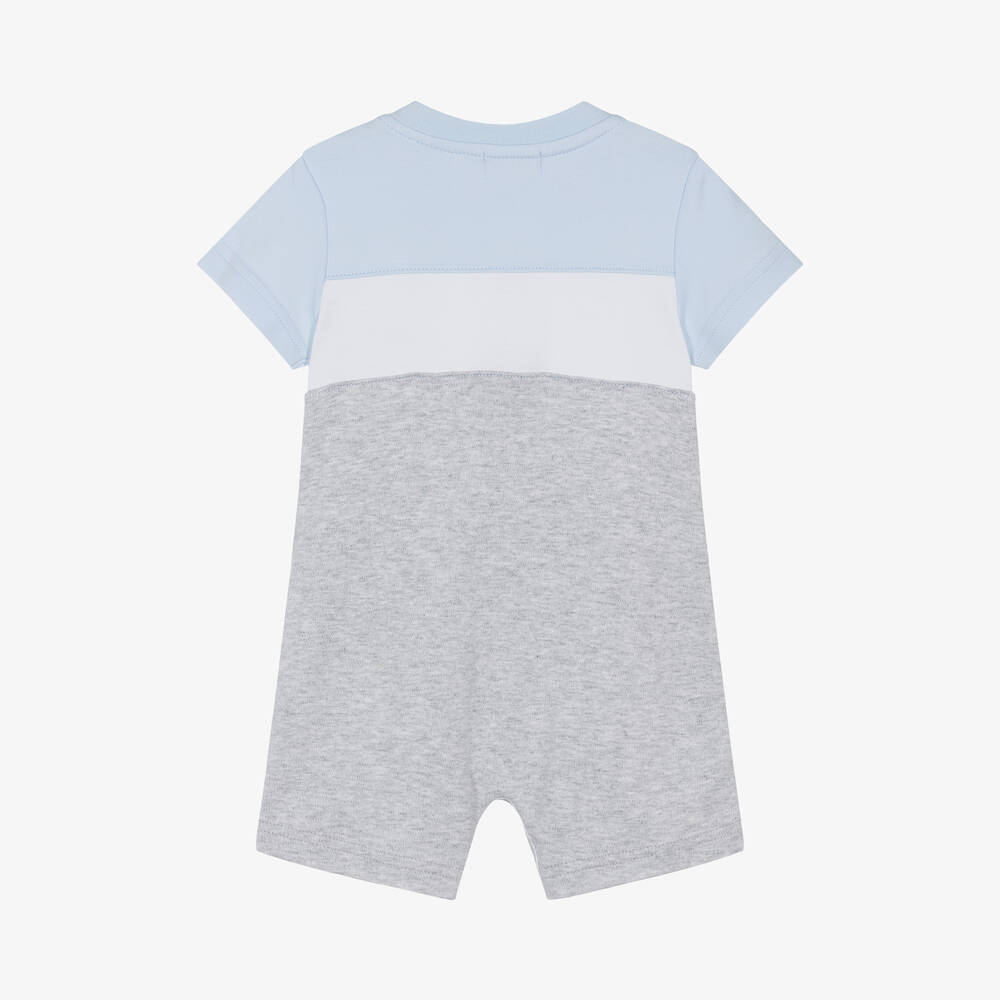 Mintini Baby-Baby Boys Grey Cotton Shortie | Childrensalon Outlet
