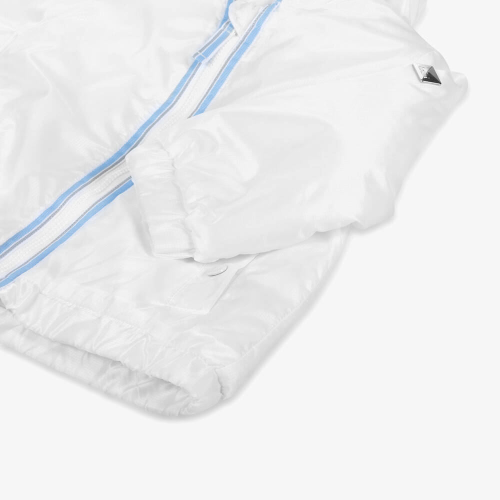 Mintini Baby-Baby Boys White Ripstop Jacket | Childrensalon Outlet